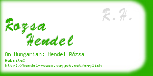 rozsa hendel business card